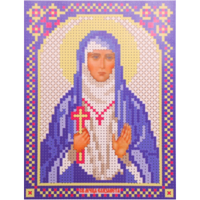 Ткань для вышивания бисером А5 иконы БИС МК-086 «Св. Елизавета» 12*16 см в интернет-магазине Швейпрофи.рф