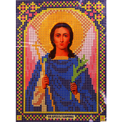 Ткань для вышивания бисером А5 иконы БИС МК-136 «Архангел Гавриил» 12*16 см в интернет-магазине Швейпрофи.рф