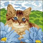 Рисунок на канве Гелиос Д-004 «Котенок» 30*30 см