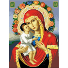 Рисунок на канве Гелиос И-001 «Владимирская Богородица с младенцем» 49*51,5 см