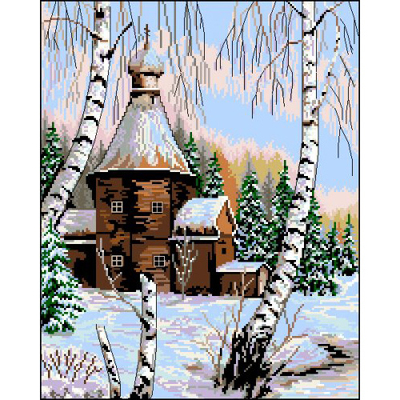 Рисунок на канве Гелиос И-038 «Старая церковь» 34*42 см в интернет-магазине Швейпрофи.рф
