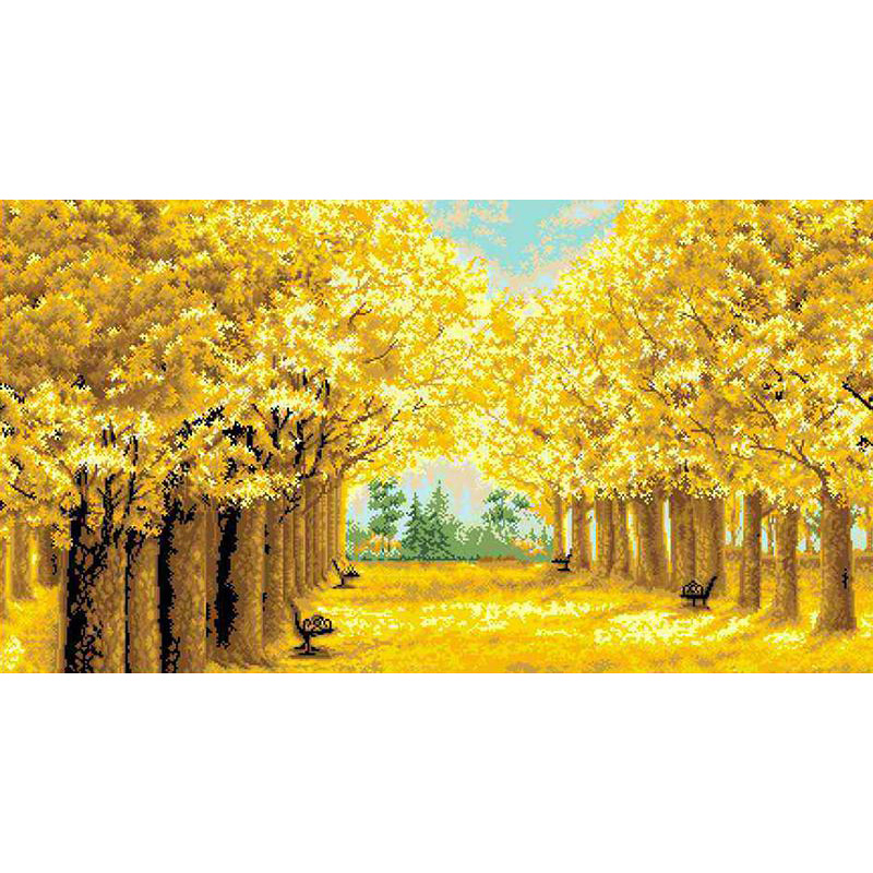 Рисунок на канве Гелиос П-040 «Осень золотая» 42*72 см