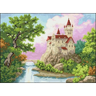 Рисунок на канве Гелиос П-052 «Замок у реки» 36*48 см