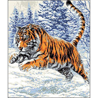 Рисунок на канве Гелиос Ф-015 «Тигр» 43,5*51,5 см в интернет-магазине Швейпрофи.рф