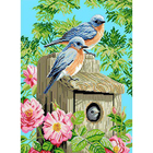 Рисунок на канве Гелиос Ф-023 «Три птички и скворечник» 33*43 см