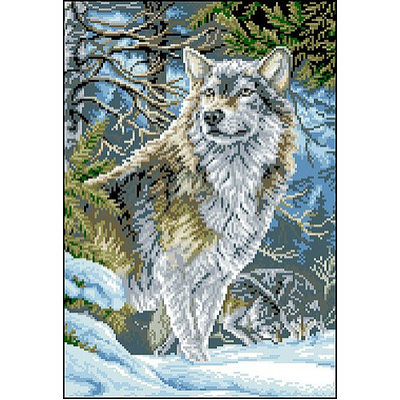Рисунок на канве Гелиос Ф-027 «Волк» 29*40,5 см в интернет-магазине Швейпрофи.рф