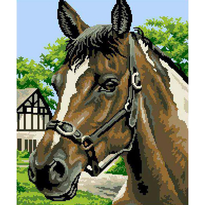 Рисунок на канве Гелиос Ф-036 «Гнедой конь» 35*42 см в интернет-магазине Швейпрофи.рф