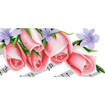 Рисунок на канве Гелиос Ц-020 «Розы» 30*54 см в интернет-магазине Швейпрофи.рф