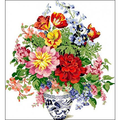 Рисунок на канве Гелиос Ц-031 «Букет цветов» 43.5*51 см в интернет-магазине Швейпрофи.рф