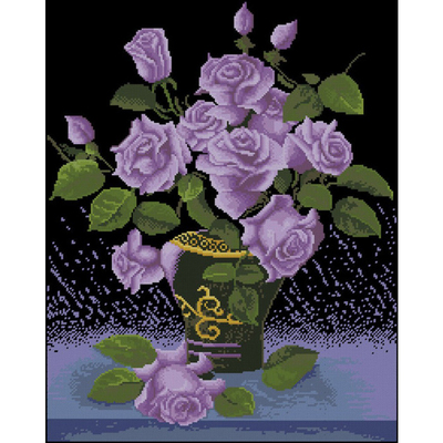 Рисунок на канве Гелиос Ц-050 «Ночные розы» 42*50 см в интернет-магазине Швейпрофи.рф