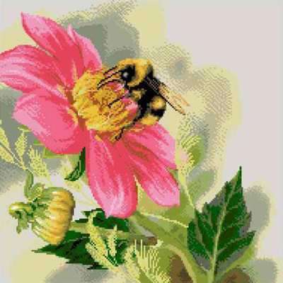 Рисунок на канве Гелиос Ц-056 «Шмель на цветке» 34*36 см в интернет-магазине Швейпрофи.рф