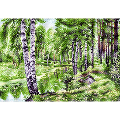 Рисунок на канве МП (37*49 см) 1228 «Летний пейзаж» в интернет-магазине Швейпрофи.рф
