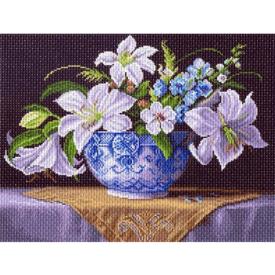 Рисунок на канве МП (37*49 см) 1403 «Белые лилии» в интернет-магазине Швейпрофи.рф