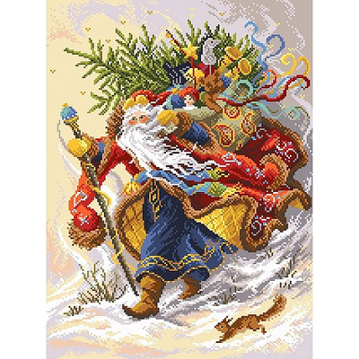Рисунок на канве МП (37*49 см) 1702 «Дед Мороз» в интернет-магазине Швейпрофи.рф