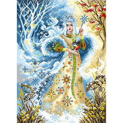 Рисунок на канве МП (37*49 см) 1703 «Волшебница Зима» в интернет-магазине Швейпрофи.рф