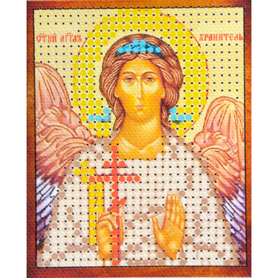Ткань с рисунком для вышивания бисером 6*7 см М-021 «Ангел-Хранитель» в интернет-магазине Швейпрофи.рф