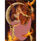 Ткань с рисунком для вышивания бисером А3 E-0313 «Огненная фантазия» 29*39 см