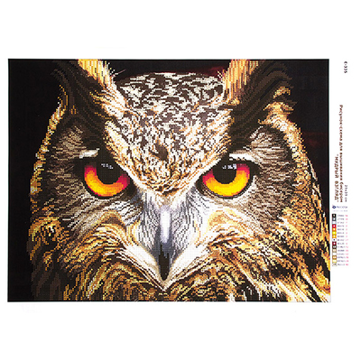 Ткань с рисунком для вышивания бисером А3 E-0335 «Мудрый взгляд» 29*39 см в интернет-магазине Швейпрофи.рф