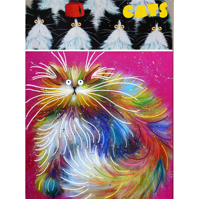 Ткань с рисунком для вышивания бисером А3 КМ-803 «Котики. Я поймал радугу» 29*39 см в интернет-магазине Швейпрофи.рф
