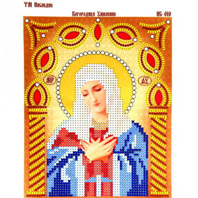 Ткань с рисунком для вышивания бисером «Наследие ИСА5-010 Св. Богородица Умиление»  17,5*21,5 см в интернет-магазине Швейпрофи.рф