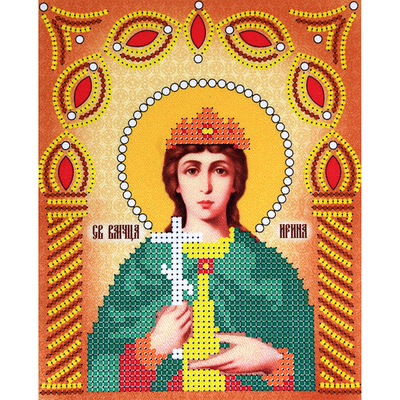Ткань с рисунком для вышивания бисером «Наследие ИСА5-036 Св. Великомученица Ирина»  17,5*21,5 см в интернет-магазине Швейпрофи.рф