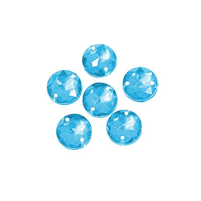 Стразы пришивн. «Астра» (круглые)  6,5 мм (уп. 25 шт.) 32 голубой в интернет-магазине Швейпрофи.рф