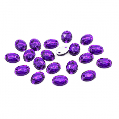 Стразы пришивн. «Астра» (овал) 6*8 мм (уп. 20 шт.) 22 пурпурный в интернет-магазине Швейпрофи.рф