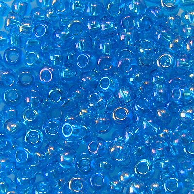 Бисер Preciosa Чехия (уп. 5 г) 61030 голубой прозрачный радужный в интернет-магазине Швейпрофи.рф