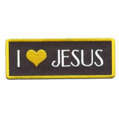 Термоаппликация AD1222 «I Love Jesus» 10*4 см в интернет-магазине Швейпрофи.рф