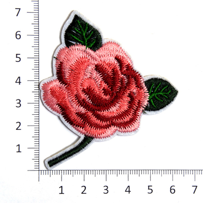 Термоаппликация №3215 «Розовая роза» (5 А) 6*7 см в интернет-магазине Швейпрофи.рф