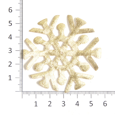 Термоаппликация №4-21 «Снежинка» 6*6 см золото(1) в интернет-магазине Швейпрофи.рф