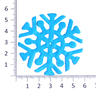 Термоаппликация №4-21 «Снежинка» 6*6 см синий(1) в интернет-магазине Швейпрофи.рф