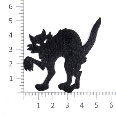 Термоаппликация №5-10 «Черный кот» (3А) 5,5*5 см в интернет-магазине Швейпрофи.рф