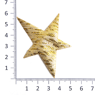Термоаппликация №5-12 «Звезды» 6,5*5 см золото в интернет-магазине Швейпрофи.рф