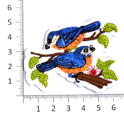 Термоаппликация К002-145 «Две птички» (7Б) 5*6,5 см в интернет-магазине Швейпрофи.рф