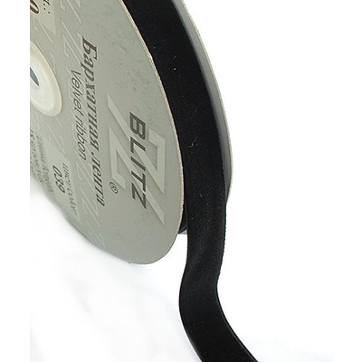 Тесьма бархатная 20 мм Blitz VR-20 (уп. 16,5 м) черн. в интернет-магазине Швейпрофи.рф