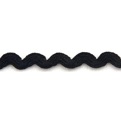 Тесьма вьюнчик 3 мм (рул. 10 м)  черный в интернет-магазине Швейпрофи.рф
