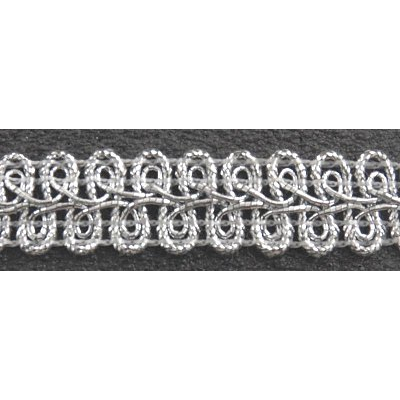 Тесьма металл. 13 мм Гамма GBL-15 булет (уп. 33 м) серебро в интернет-магазине Швейпрофи.рф