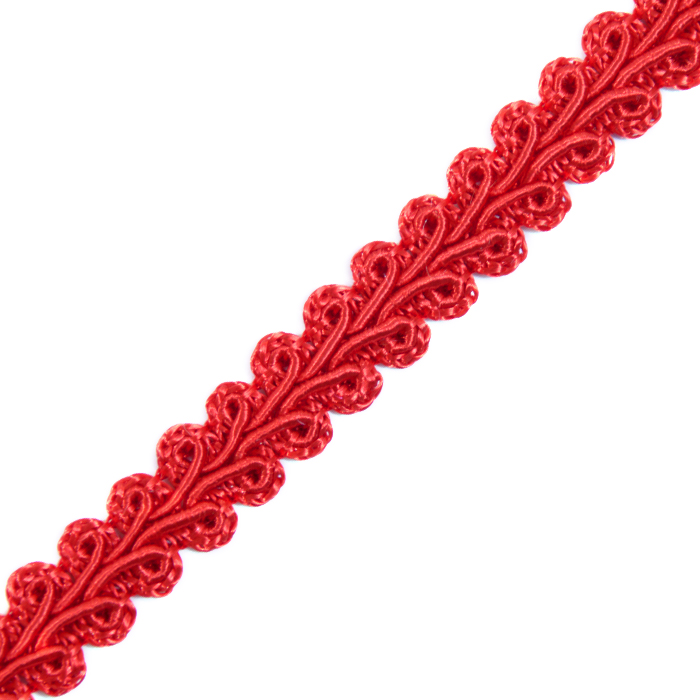 Тесьма отделочная 10 мм ШМ «Шанель» (уп. 18,28 м) №056 красный