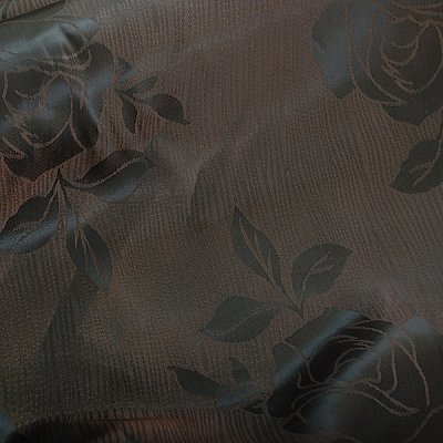 Ткань подкладочная вискоза 48% п/э 52%, №103 коричневый (розы) в интернет-магазине Швейпрофи.рф