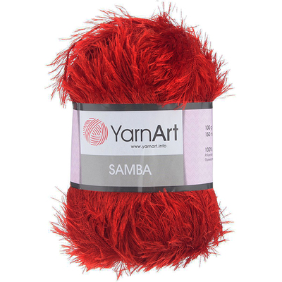 Пряжа Травка (YarnArt Samba), 100 г / 110 м, 0156 красный в интернет-магазине Швейпрофи.рф