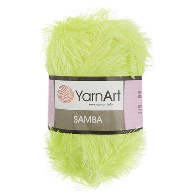 Пряжа Травка (YarnArt Samba), 100 г / 110 м, 2036 желто-зеленый в интернет-магазине Швейпрофи.рф