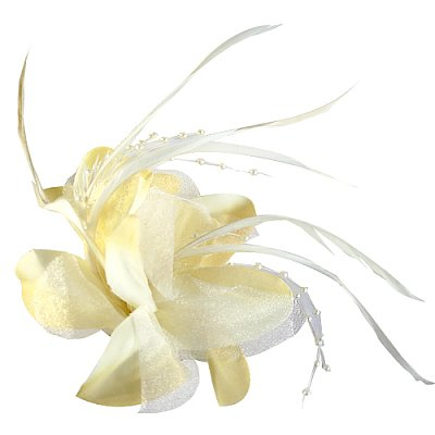 Цветок «Лилия» 6114 брошь-зажим+булавка 14,5 см св.-желтый в интернет-магазине Швейпрофи.рф