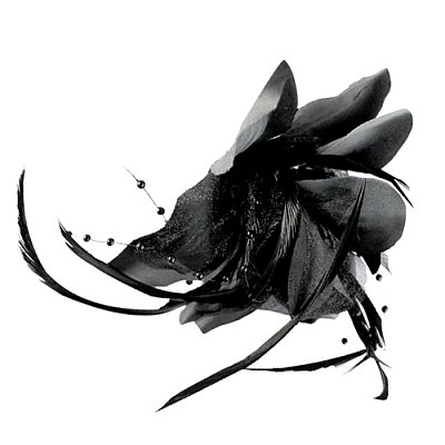 Цветок «Лилия» 6114 брошь-зажим+булавка 14,5 см черный в интернет-магазине Швейпрофи.рф