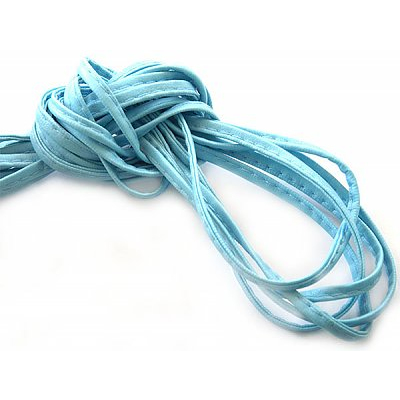 Шнур кожаный 3-4 мм (уп. 40,5 м) голубой в интернет-магазине Швейпрофи.рф