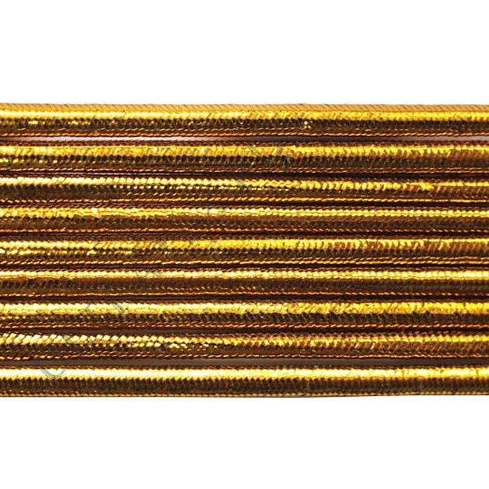 Шнур резиновый 2.5 мм золото Тур. рул. 100 м