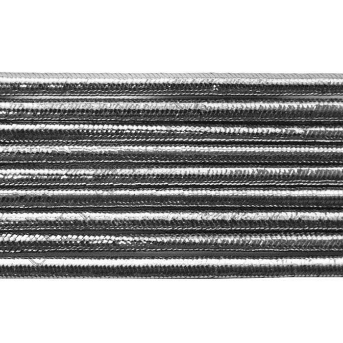 Шнур резиновый 2.5 мм серебро Тур. рул. 100 м
