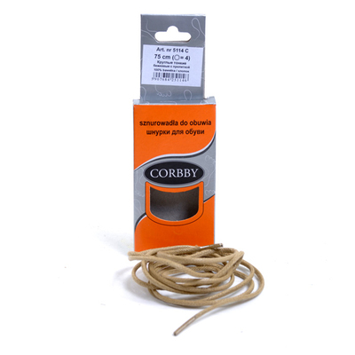 Шнурки Corbby  75 см с пропиткой тонкие 5114C бежевый в интернет-магазине Швейпрофи.рф