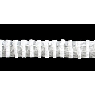 Шторная лента  25 мм №251  (уп. 100 м) белый С в интернет-магазине Швейпрофи.рф