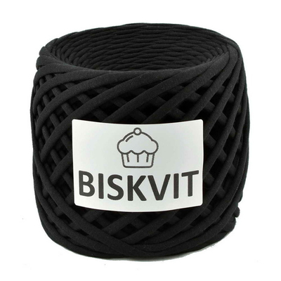 Пряжа Бисквит (Biskvit) (ленточная пряжа) блэк в интернет-магазине Швейпрофи.рф